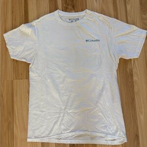 Columbia White Short Sleeve Tee Classic